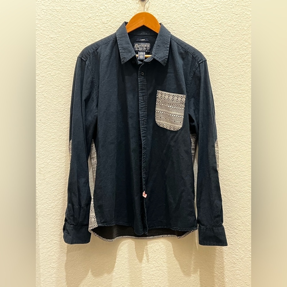 American Rag Navy Blue Button Down Shirt